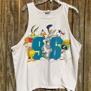 Vintage Looney Tunes Six Flags Shirt 1996 Size Large